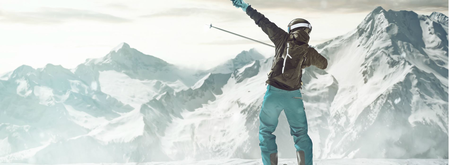 Skier on a mountain