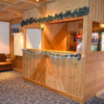 The reception area at the Clubhotel Skilt
